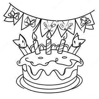 Pagina Da Colorare Dello Striscione Di Buon Compleanno 115588-51147