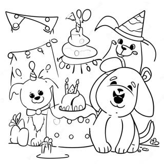 Pagina Da Colorare Degli Animali Della Festa Di Compleanno 115589-51151