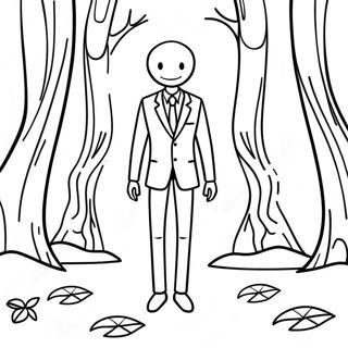 Pagina Da Colorare Di Slenderman Inquietante Nel Bosco 115767-51284