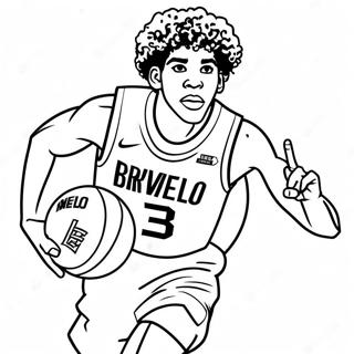 Pagina Da Colorare Di Lamelo Ball Che Dribbla 115924-51416