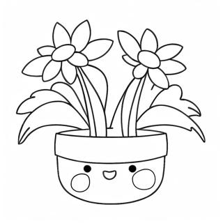 Pagina Da Colorare Con Vaso Di Fiori Carino 115973-51441