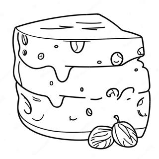 Pagina Da Colorare Con Fetta Di Formaggio Cheddar 116025-51484