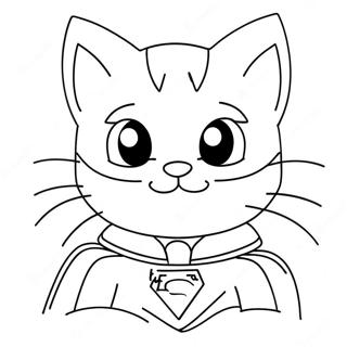 Pagina Da Colorare Della Super Gattina Con Maschera 116570 52078