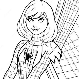 Pagina Da Colorare Di Gwen Stacy In Costume Da Spider Man 116979-52386