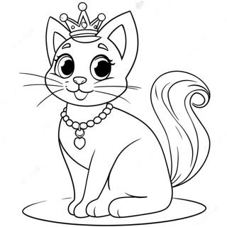 Pagina Da Colorare Di Principessa Gattina Avventurosa 117034 52440