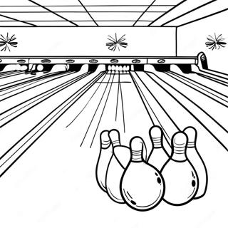 Scena Della Sala Da Bowling Disegno Da Colorare 117183-52534