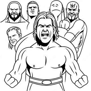 Pagina Da Colorare Dei Momenti Iconici Della Wwe 117469-52766