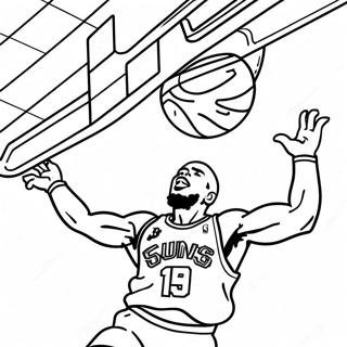 Pagina Da Colorare Di Un Giocatore Dei Suns Che Schiaccia 117494-52781