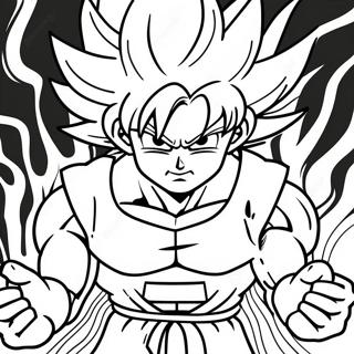 Goku Con Aura Energetica Disegno Da Colorare 117677-52922