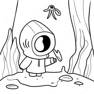 Pagina Da Colorare Di Una Scena Avventurosa Dei Piccoli Incubi 117908 53097