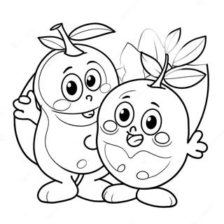 Pagina Da Colorare Degli Amici Mirtilli In Stile Cartone Animato 117936 53125