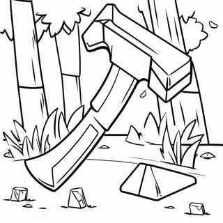 Strumenti Minecraft Pagine da Colorare