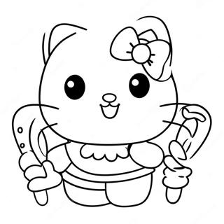 Hello Kitty Natale Pagine da Colorare