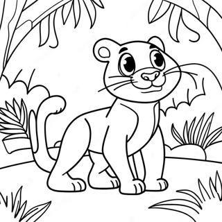 Pantera Rosa Avventurosa Nella Giungla Da Colorare 118271 53381