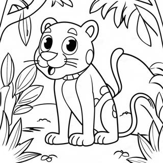 Pantera Rosa Avventurosa Nella Giungla Da Colorare 118271 53382