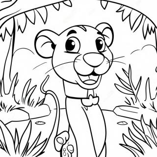 Pantera Rosa Avventurosa Nella Giungla Da Colorare 118271 53383