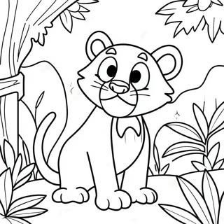 Pantera Rosa Avventurosa Nella Giungla Da Colorare 118271 53384