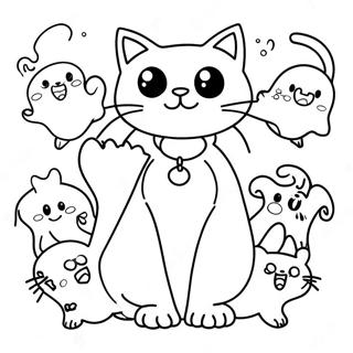 Gatti Di Halloween Pagine da Colorare
