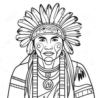 Pagina Da Colorare Della Celebrazione Colorata Della Giornata Dei Popoli Indigeni 118704-53825