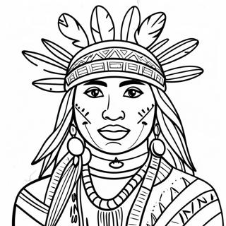 Pagina Da Colorare Della Celebrazione Colorata Della Giornata Dei Popoli Indigeni 118704-53827