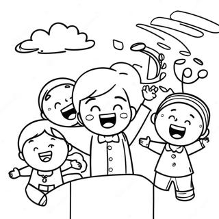 Pagina Da Colorare Dei Bambini Che Cantano Lodi 118732-53855