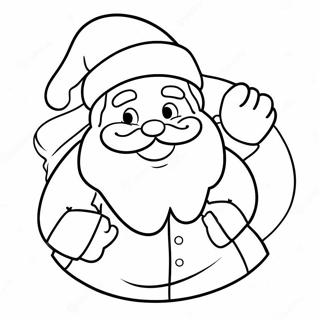 Pagina Da Colorare Di Babbo Natale Allegro 118936-54009