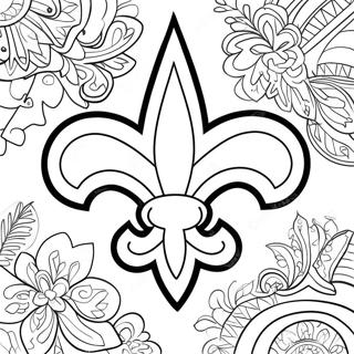 Pagina Da Colorare Del Logo Dei New Orleans Saints 119012-54065