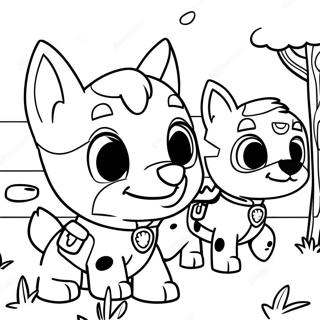 Paw Patrol Pasqua Pagine da Colorare