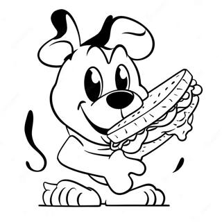 Wakko Warner Che Mangia Un Enorme Panino Pagina Da Colorare 119166-54190