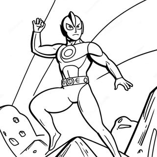 Ultraman Con Sfondo Colorato Da Colorare 119373 54353