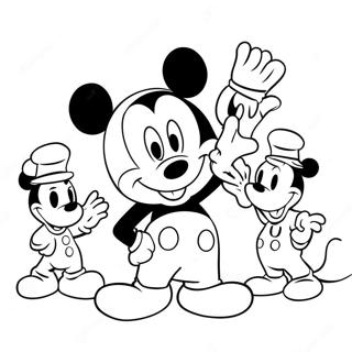 Pagina Da Colorare Di Topolino Che Gioca Con Gli Amici 1194-2589