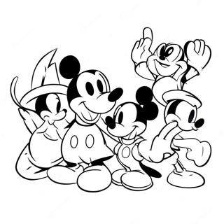 Pagina Da Colorare Di Topolino Che Gioca Con Gli Amici 1194-2591