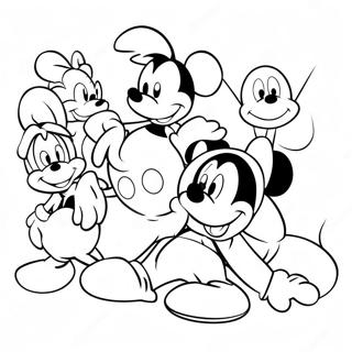 Pagina Da Colorare Di Topolino Che Gioca Con Gli Amici 1194-2592