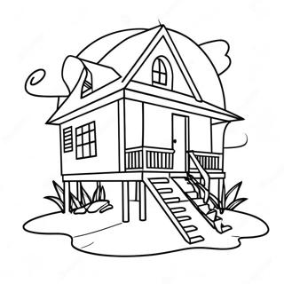 Pagina Da Colorare Di Una Casa Al Mare Soleggiata 119630-54552