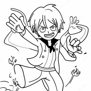 Sanji Che Combattendo I Nemici Da Colorare 119812-54702