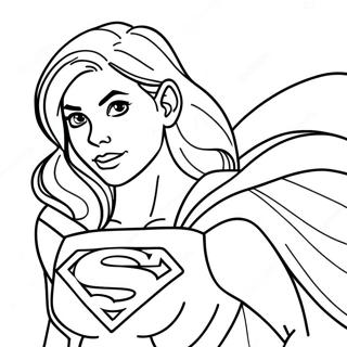 Disegno Da Colorare Di Supergirl 119860-54726