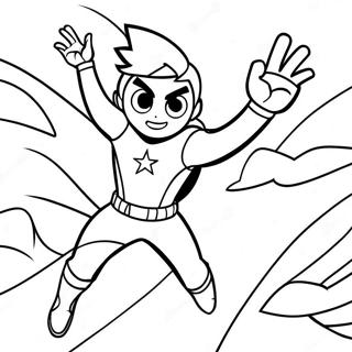 Pagina Da Colorare Di Danny Phantom Che Vola Nel Cielo 119915-54778