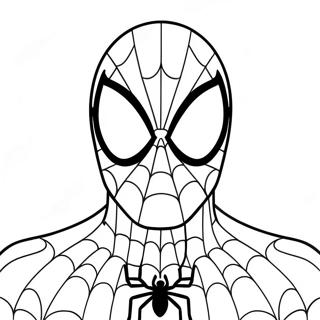 Pagina Da Colorare Del Volto Di Spiderman Amichevole 120095-54911