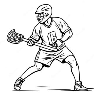 Pagina Da Colorare Di Un Giocatore Di Lacrosse In Azione 120631 55336