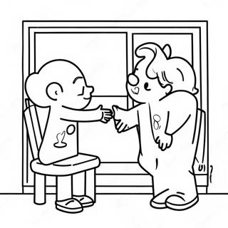 Pagina Da Colorare Di Scena Di Addio Triste 120809-55660