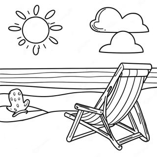 Pagina Da Colorare Di Scena Di Spiaggia Soleggiata 120834-55679