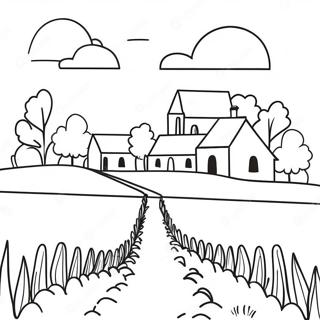 Pagina Da Colorare Della Bellissima Campagna Francese 120967-55789