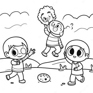 Pagina Da Colorare Di Bambini Palestinesi Che Giocano 120990-55614