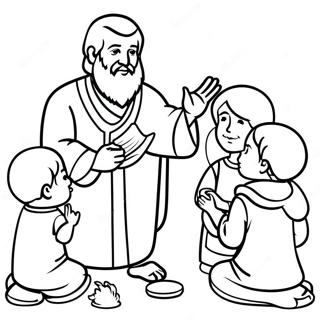 Pagina Da Colorare Dellapostolo Paolo Che Insegna Ai Bambini 121094 55889