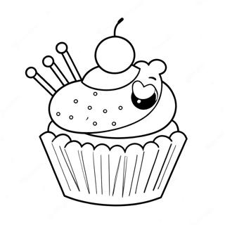 Pagina Da Colorare Di Un Cupcake Adorabile 121141-55917