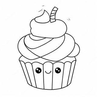 Pagina Da Colorare Di Un Cupcake Adorabile 121141-55918