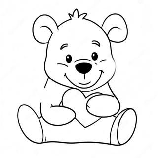 Winnie The Pooh Con Un Cuore Pagina Da Colorare 121269-55994