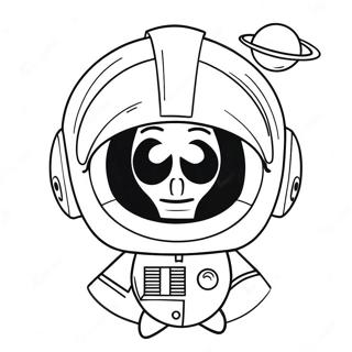 Marvin Il Marziano Con Casco Spaziale Pagina Da Colorare 121296-56017