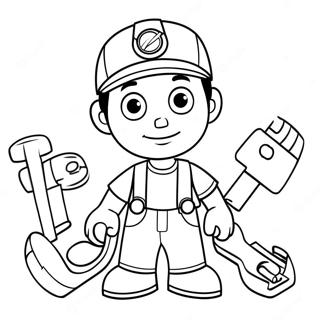 Pagina Da Colorare Di Handy Manny Con Gli Attrezzi 121426-56120