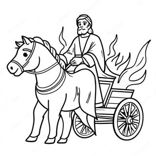 Pagina Da Colorare Di Elia Con Carro Di Fuoco 121963-56537